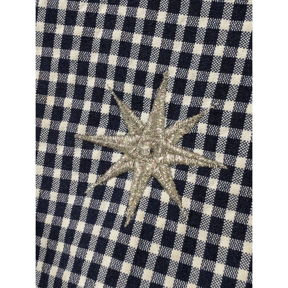 Vtg Alfred Dunner Grandmacore Blue Gingham Starburst Embroidered Zip Jacket 12 - Picture 10 of 11